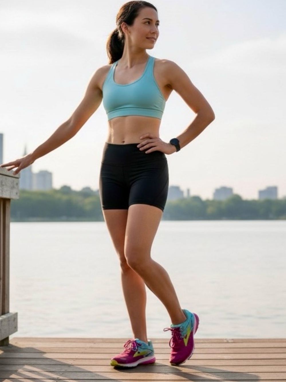 Brooks Ravenna 8 Running Shoes Women's Pink Teal Athletic Cushioned Sneakers 7.5 - Picture 4 of 10